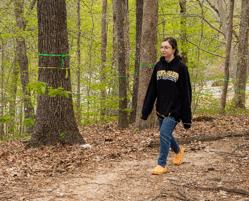 Kennesaw State Student on Walking Trail