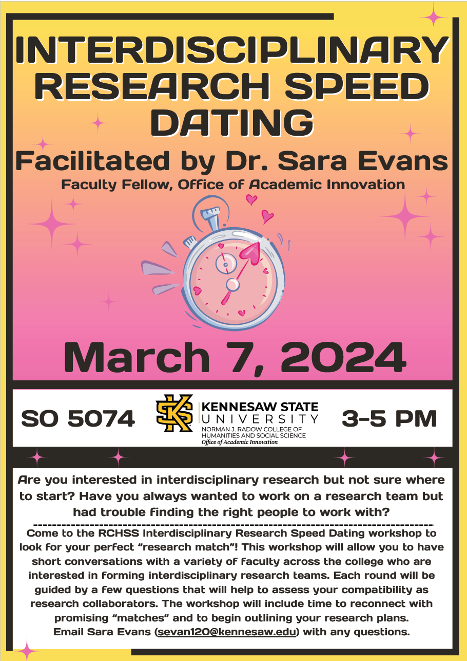 speed dating poster