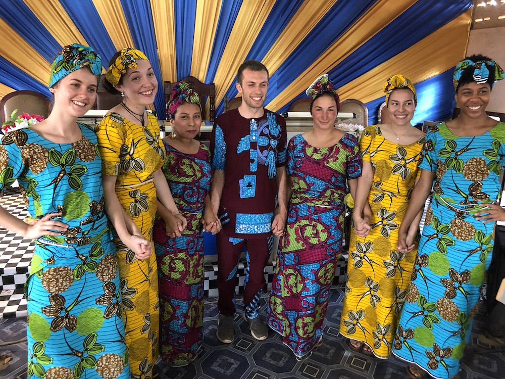 Students in traditional Beninois clothing