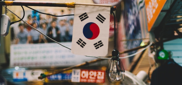 Korean flag in market